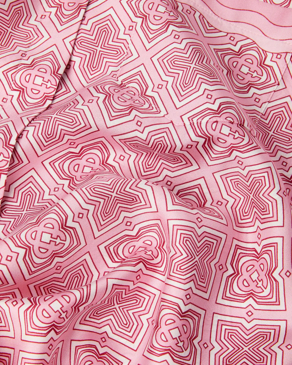 CASABLANCA PINK RADIATING MONOGRAM SILK SHIRT — vista 6