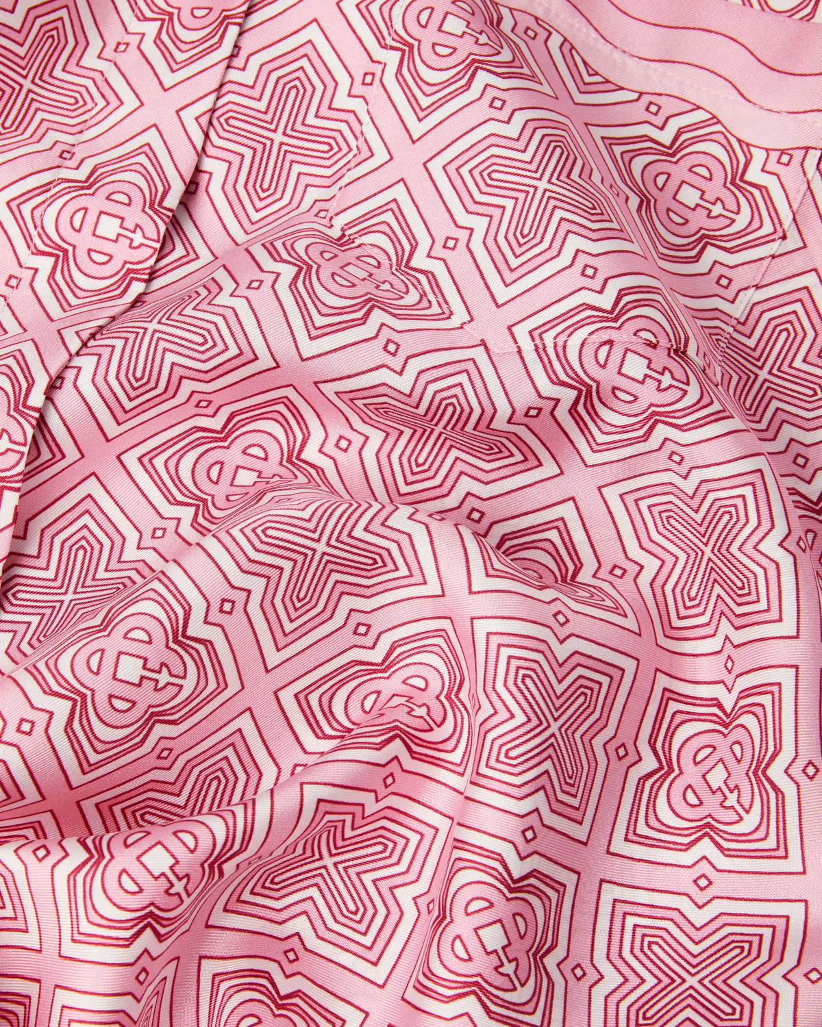 CASABLANCA PINK RADIATING MONOGRAM SILK SHIRT — vista 6