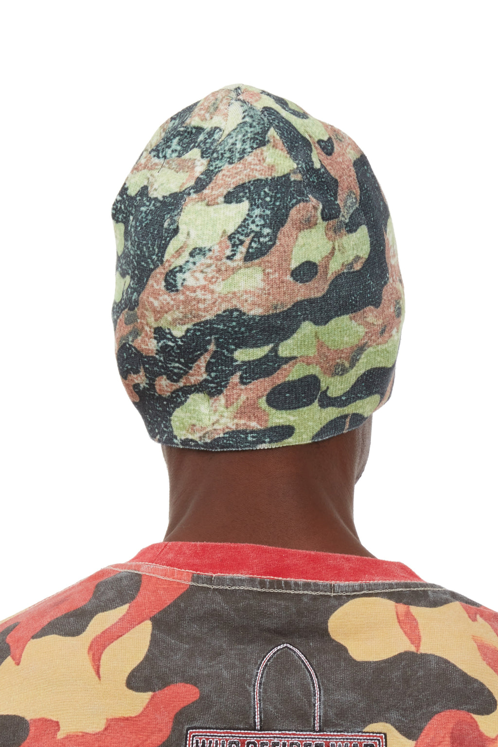 WHO DECIDES WAR FLAME CAMO KNIT HAT — vista 5