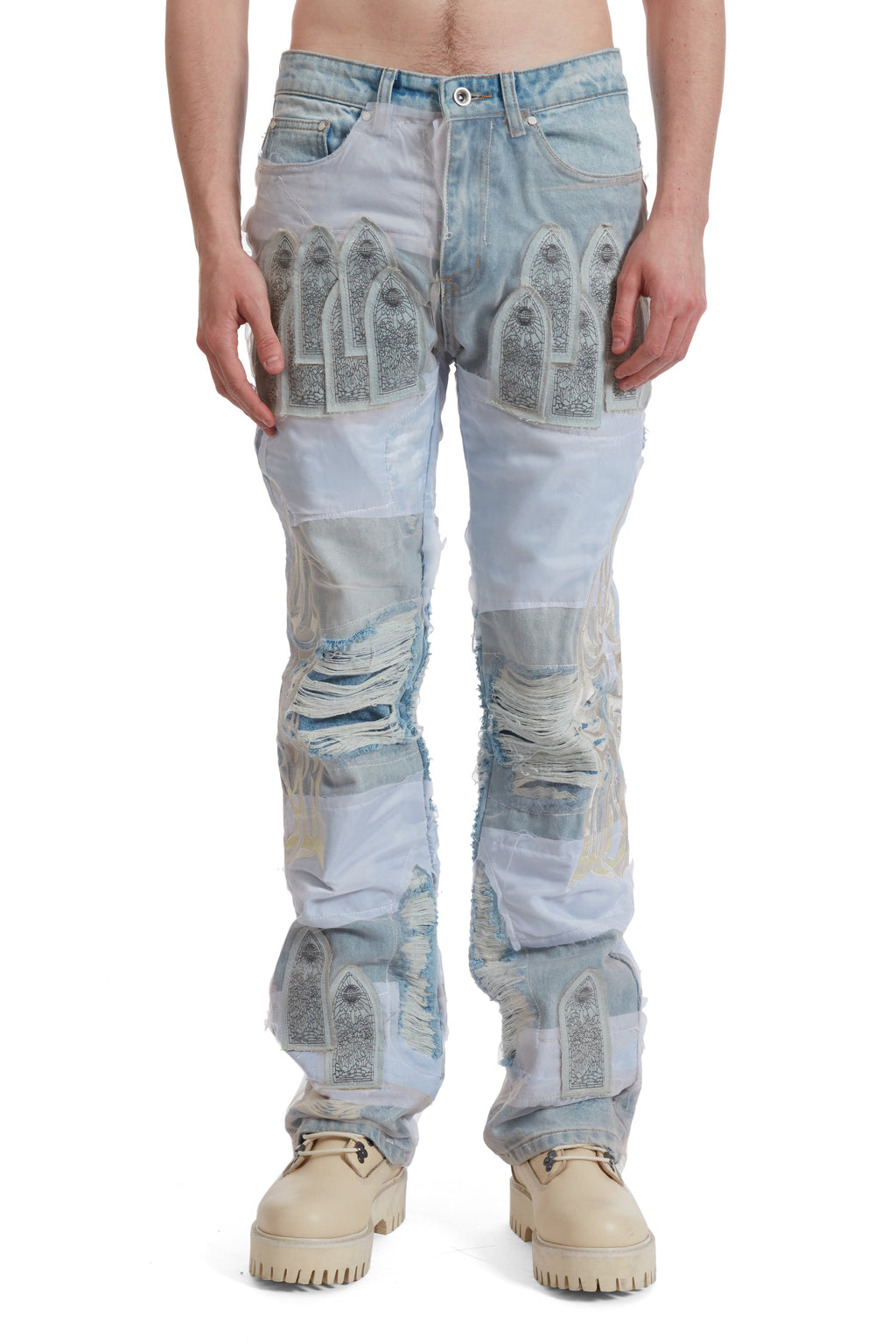 WHO DECIDES WAR WDW WINGED ORGANZA DENIM — vista 3