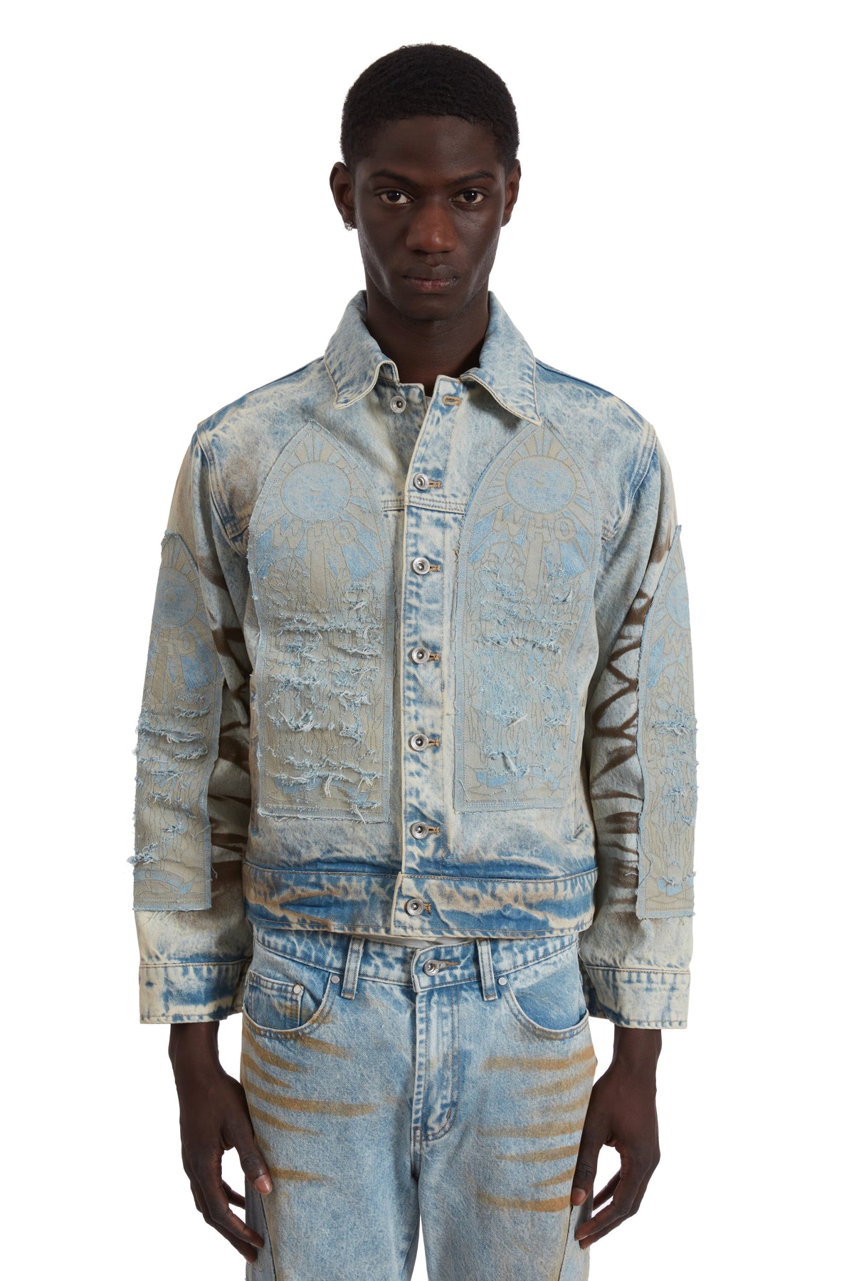 WHO DECIDES WAR MECHANIC SIGNATURE TRUCKER JACKET — vista 3