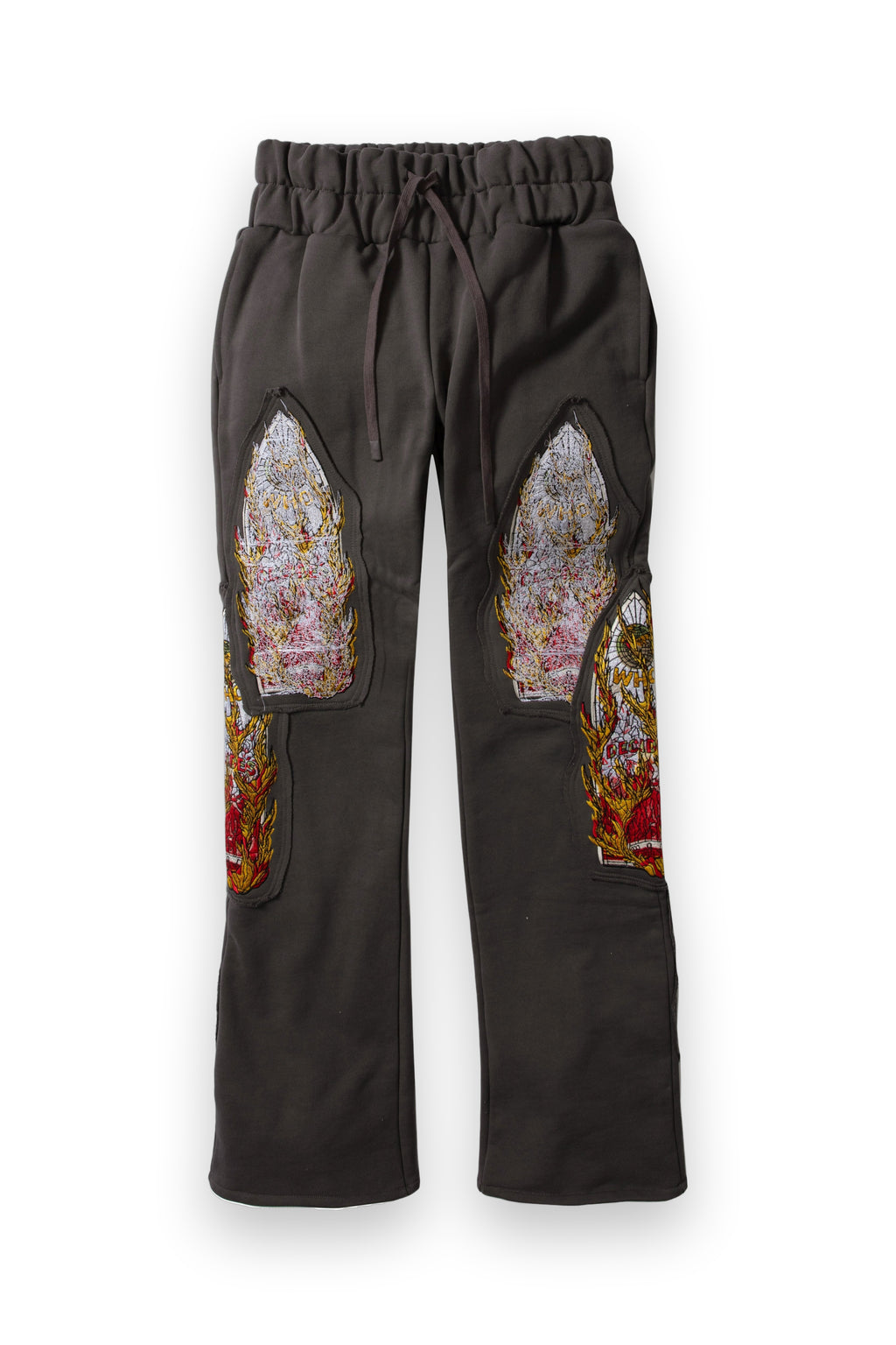 WHO DECIDES WAR TRIPLE FLAME GLASS SWEATPANTS