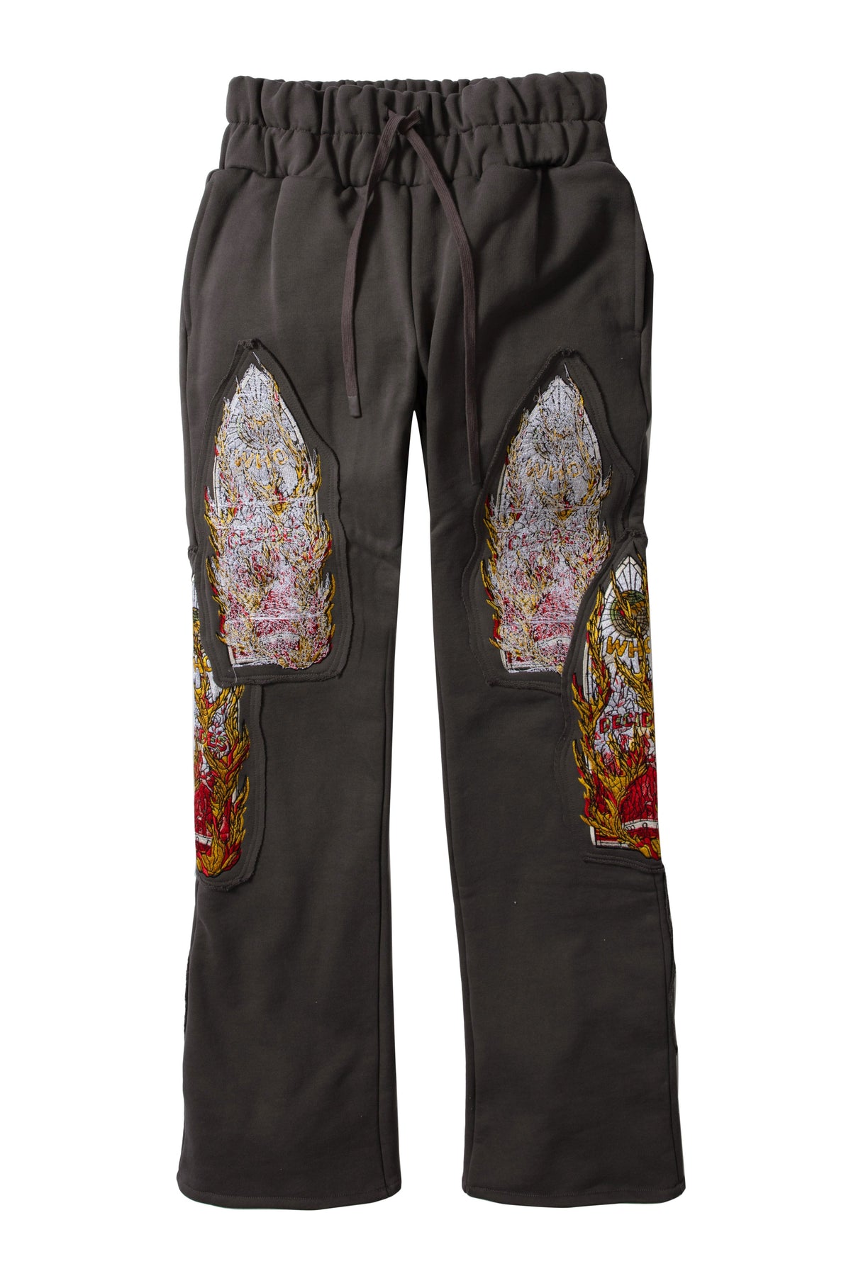 WHO DECIDES WAR TRIPLE FLAME GLASS SWEATPANTS