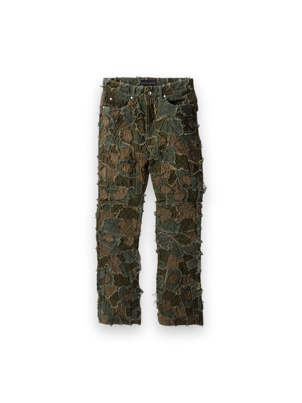 WHO DECIDES WAR FIELD CAMO MOTO PANTS