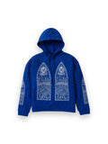WHO DECIDES WAR RHINESTONE HOODED PULLOVER