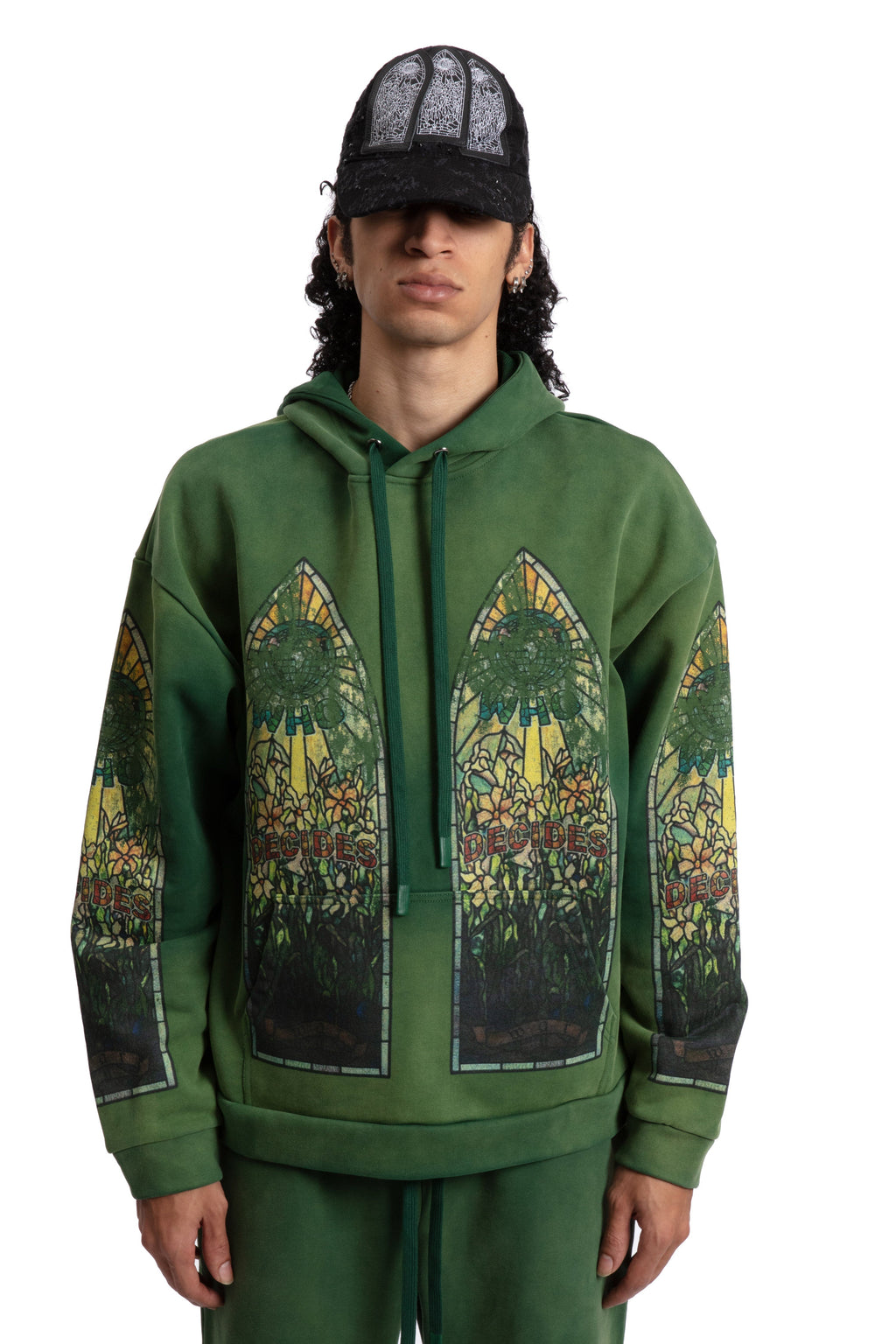 WHO DECIDES WAR FADED HOODED PULLOVER — vista 3