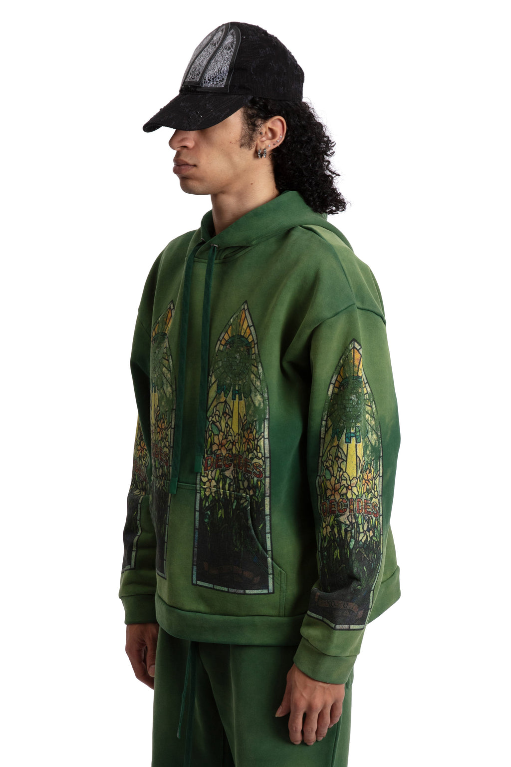 WHO DECIDES WAR FADED HOODED PULLOVER — vista 4
