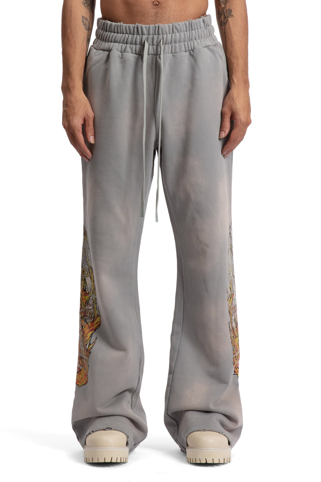 WHO DECIDES WAR FADED FLAME GLASS SWEATPANT — vista 3