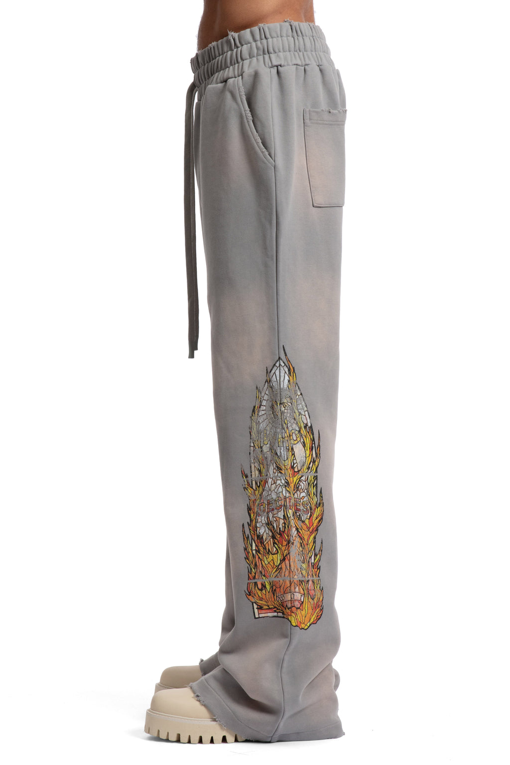 WHO DECIDES WAR FADED FLAME GLASS SWEATPANT — vista 5