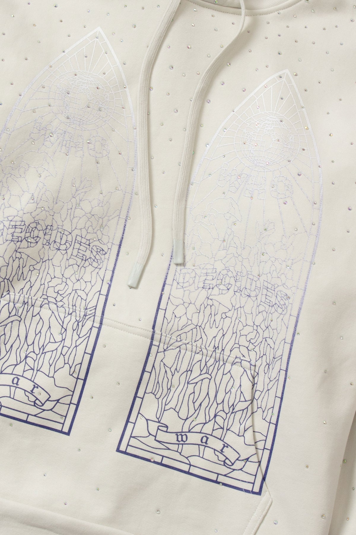 WHO DECIDES WAR RHINESTONE HOODED PULLOVER — vista 2