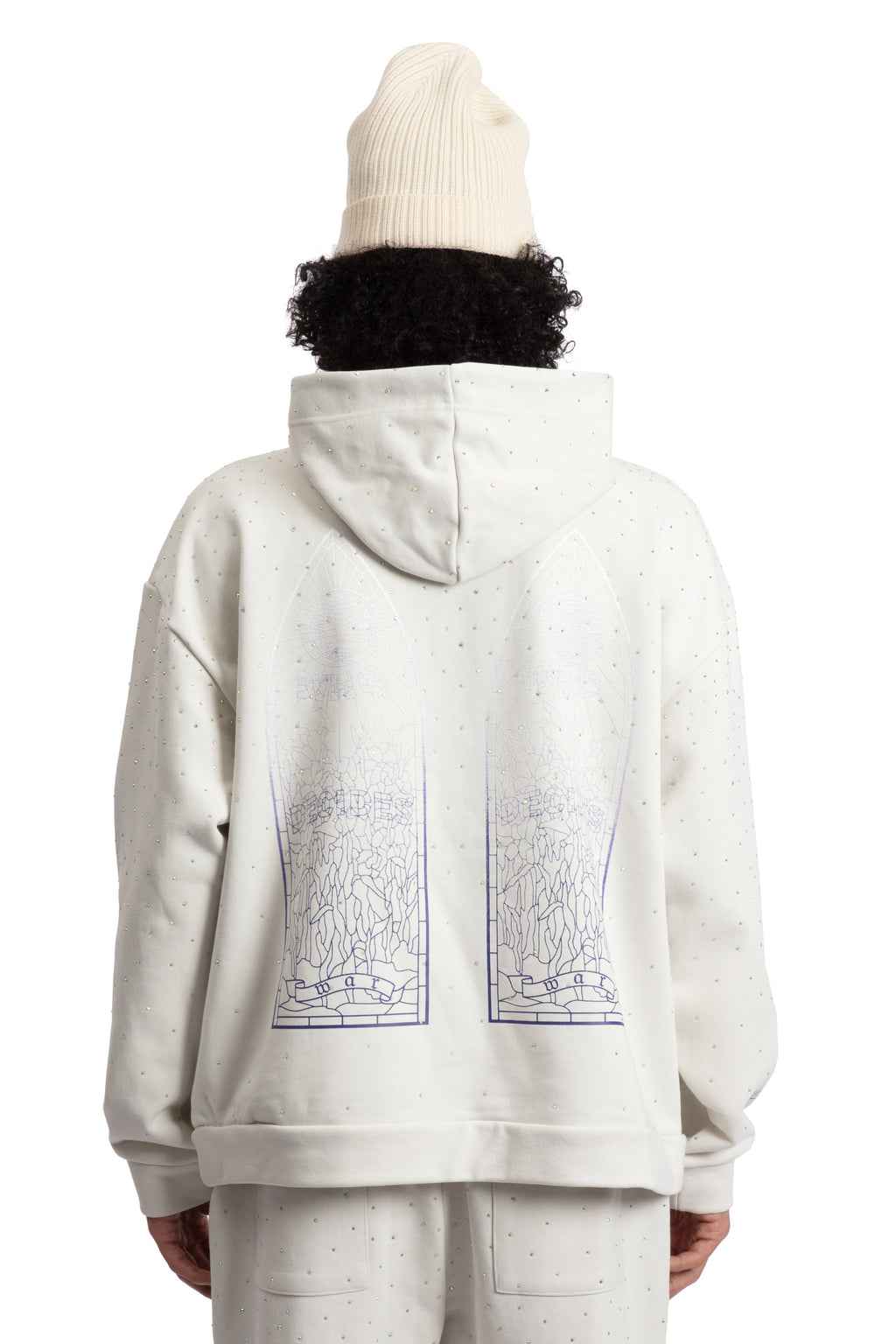 WHO DECIDES WAR RHINESTONE HOODED PULLOVER — vista 6