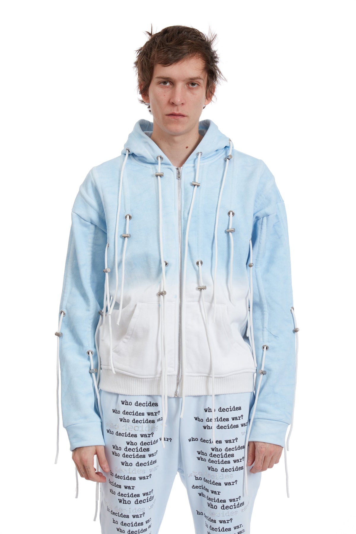 WHO DECIDES WAR STRING THEORY ZIP UP HOODIE — vista 3