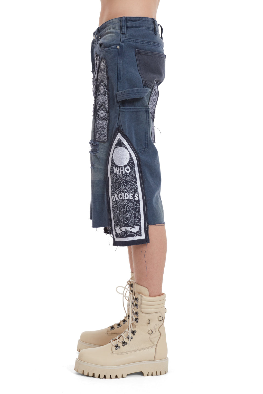 WHO DECIDES WAR PATCH ARCHED CARPENTER SHORT — vista 5
