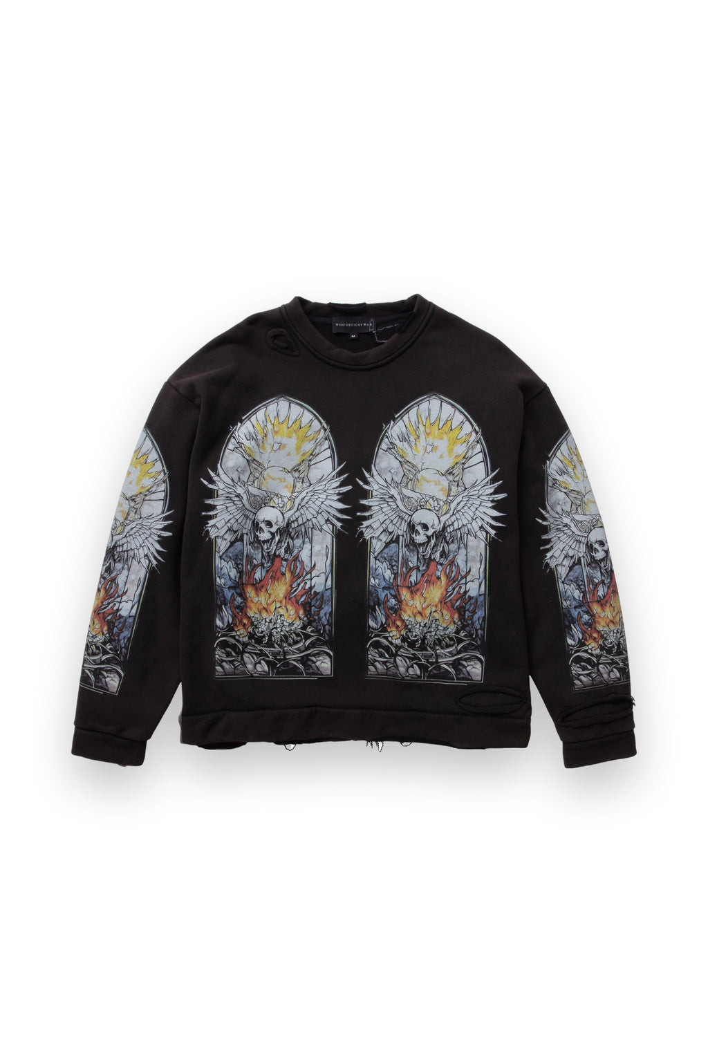 WHO DECIDES WAR SKULL PULLOVER