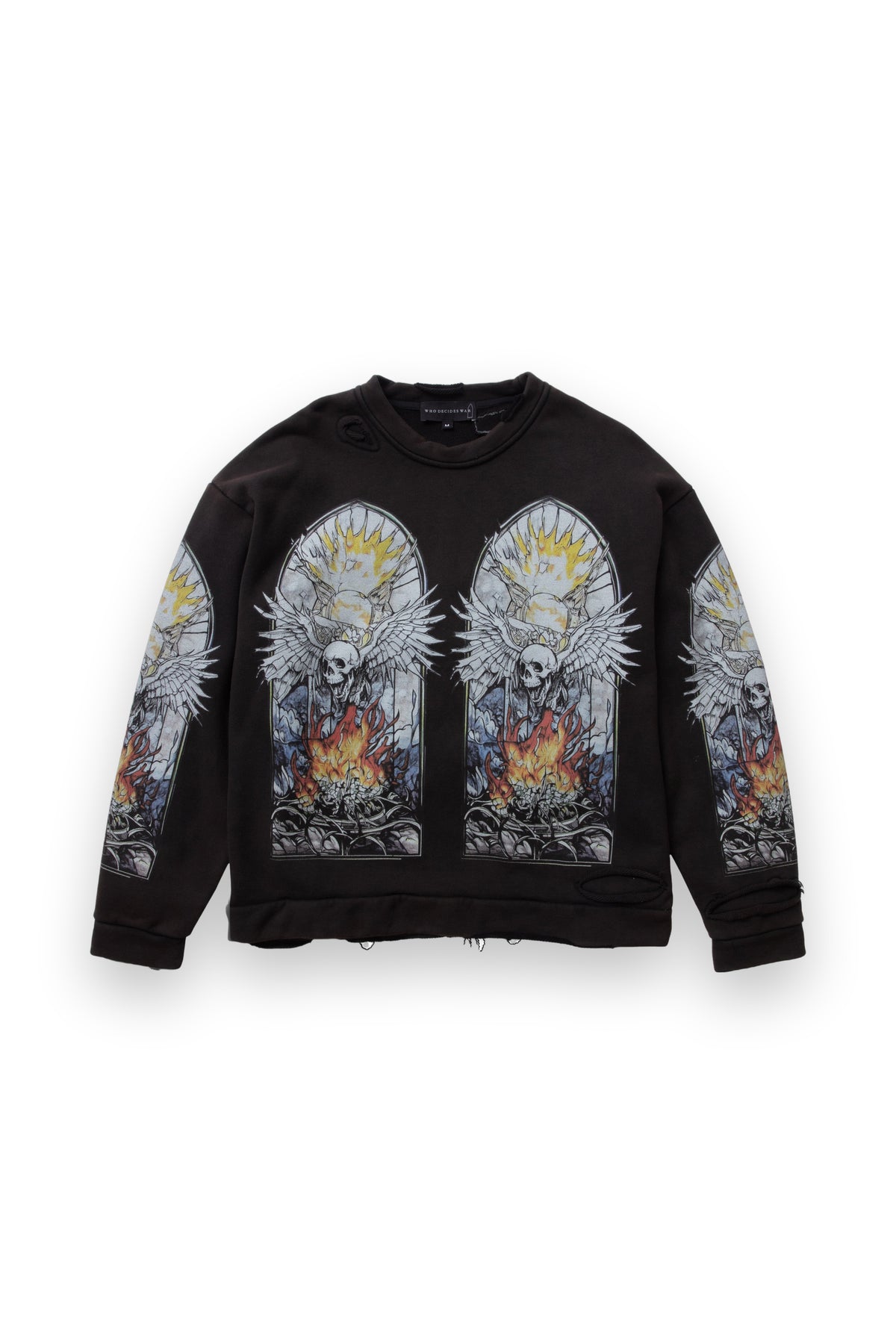 WHO DECIDES WAR SKULL PULLOVER