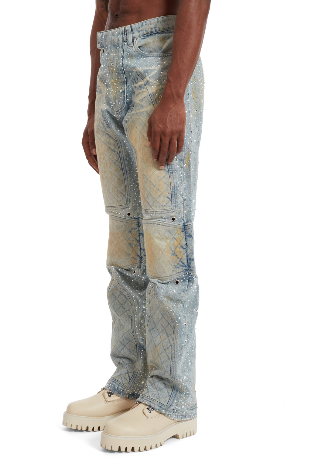 WHO DECIDES WAR STUDDED MOTO DENIM — vista 4