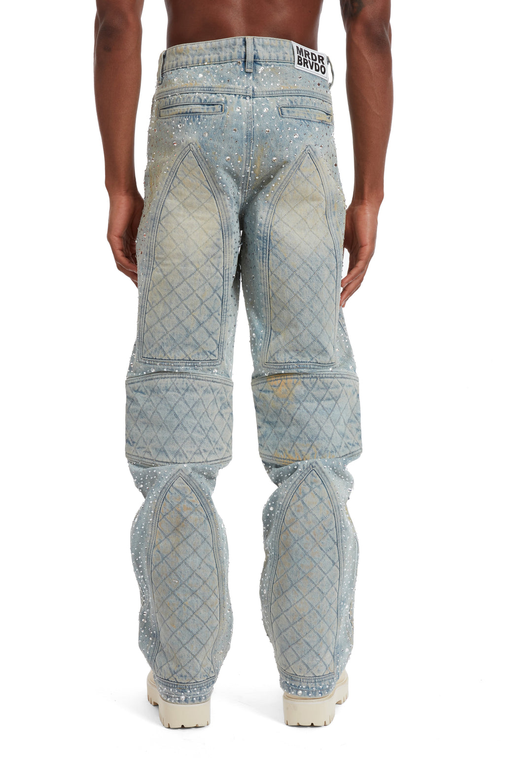 WHO DECIDES WAR STUDDED MOTO DENIM — vista 6