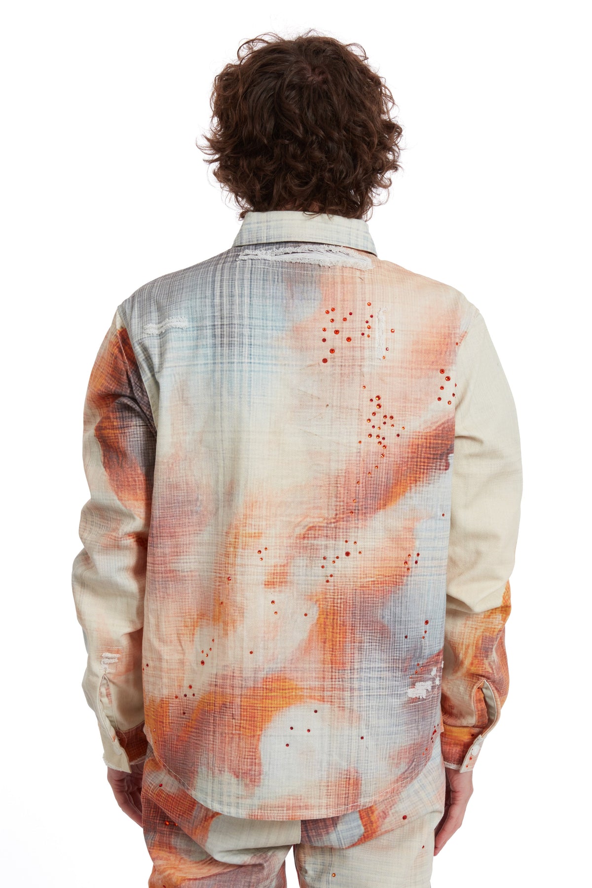 WHO DECIDES WAR HOLLOW GLASS SUNFIRE BUTTON UP — vista 6