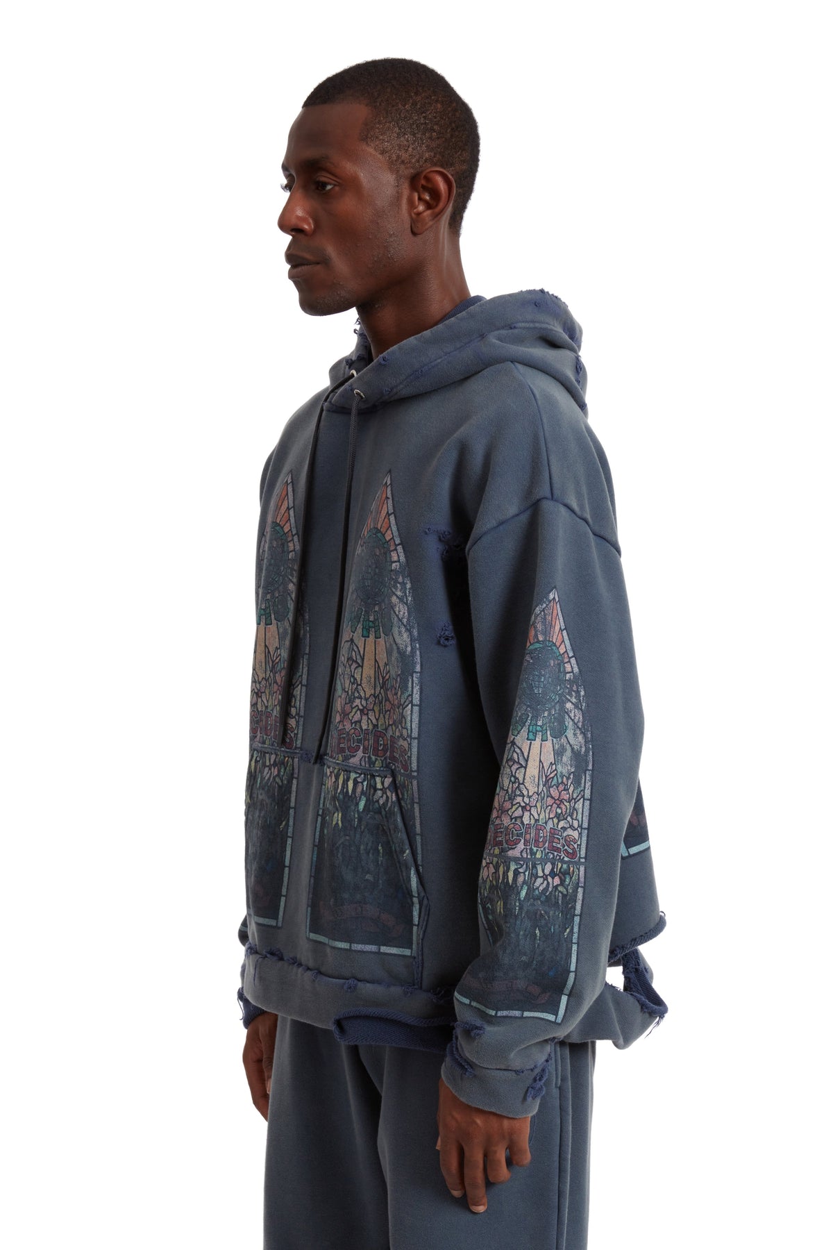 WHO DECIDES WAR FADED HOODED PULLOVER — vista 4