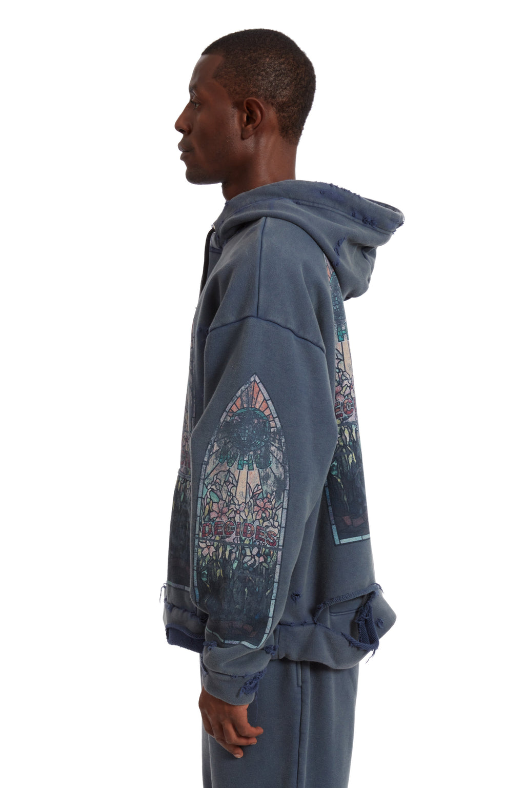 WHO DECIDES WAR FADED HOODED PULLOVER — vista 5