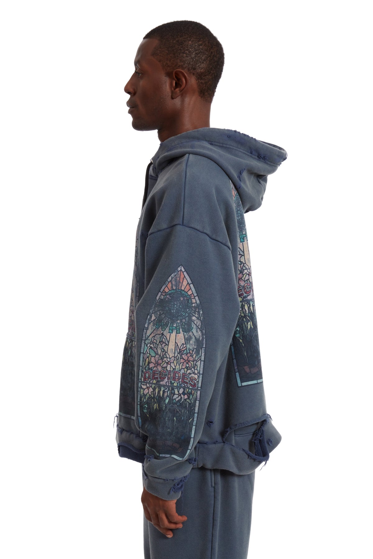 WHO DECIDES WAR FADED HOODED PULLOVER — vista 5
