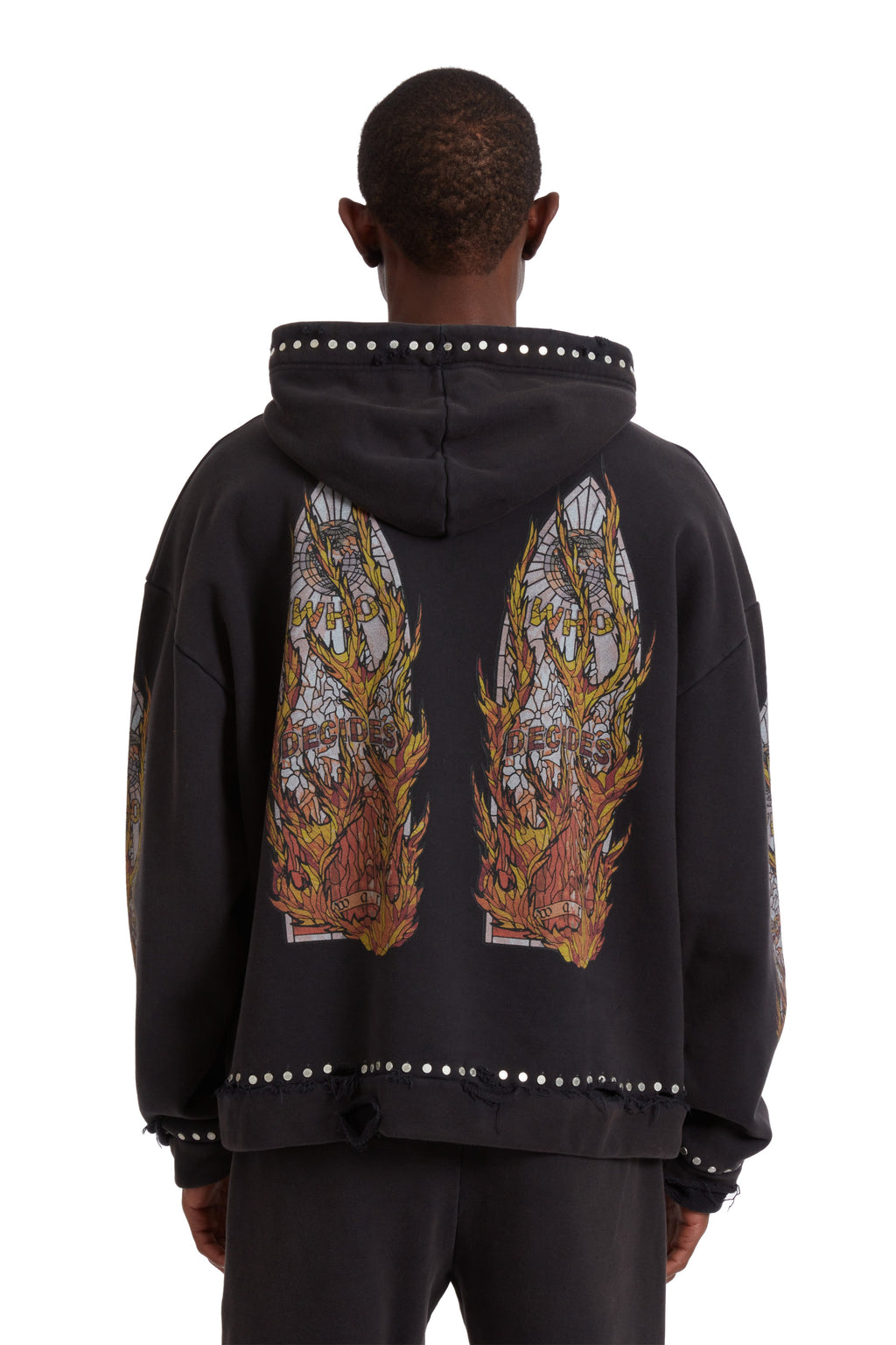 WHO DECIDES WAR HARDWARE HOODED PULLOVER — vista 6