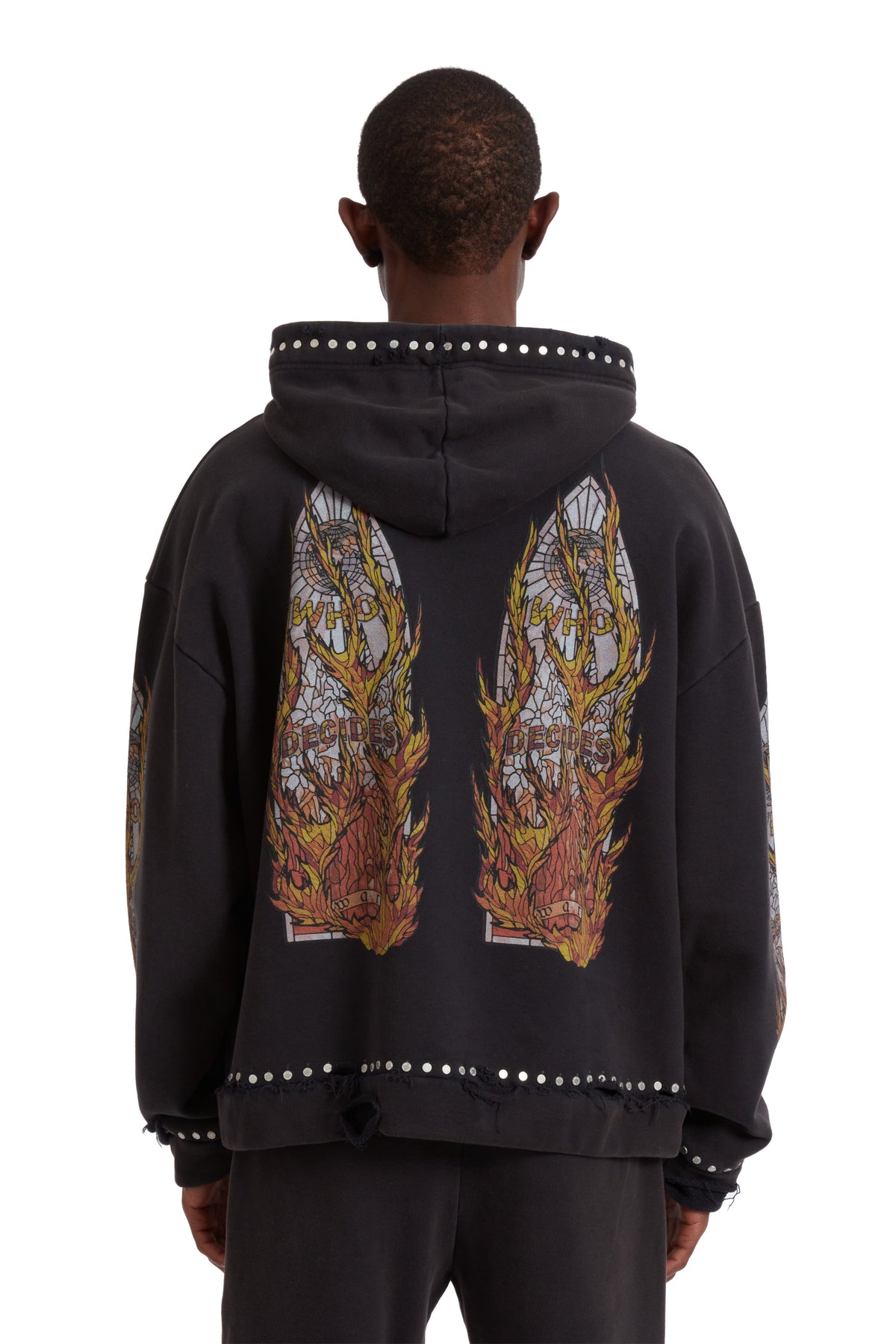 WHO DECIDES WAR HARDWARE HOODED PULLOVER — vista 6
