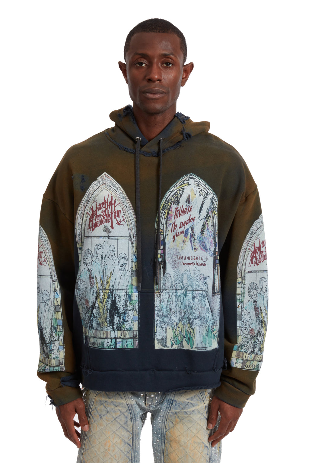 WHO DECIDES WAR MOTLEY HOODED PULLOVER — vista 3