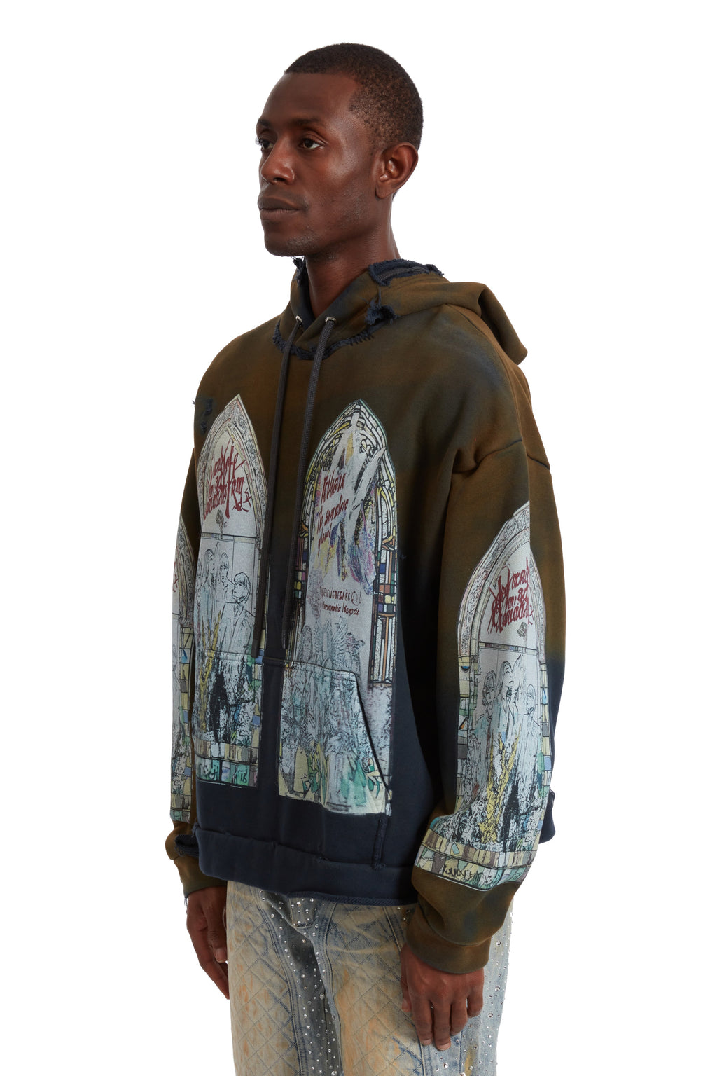 WHO DECIDES WAR MOTLEY HOODED PULLOVER — vista 4