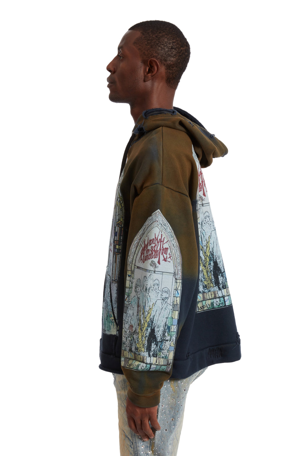 WHO DECIDES WAR MOTLEY HOODED PULLOVER — vista 5