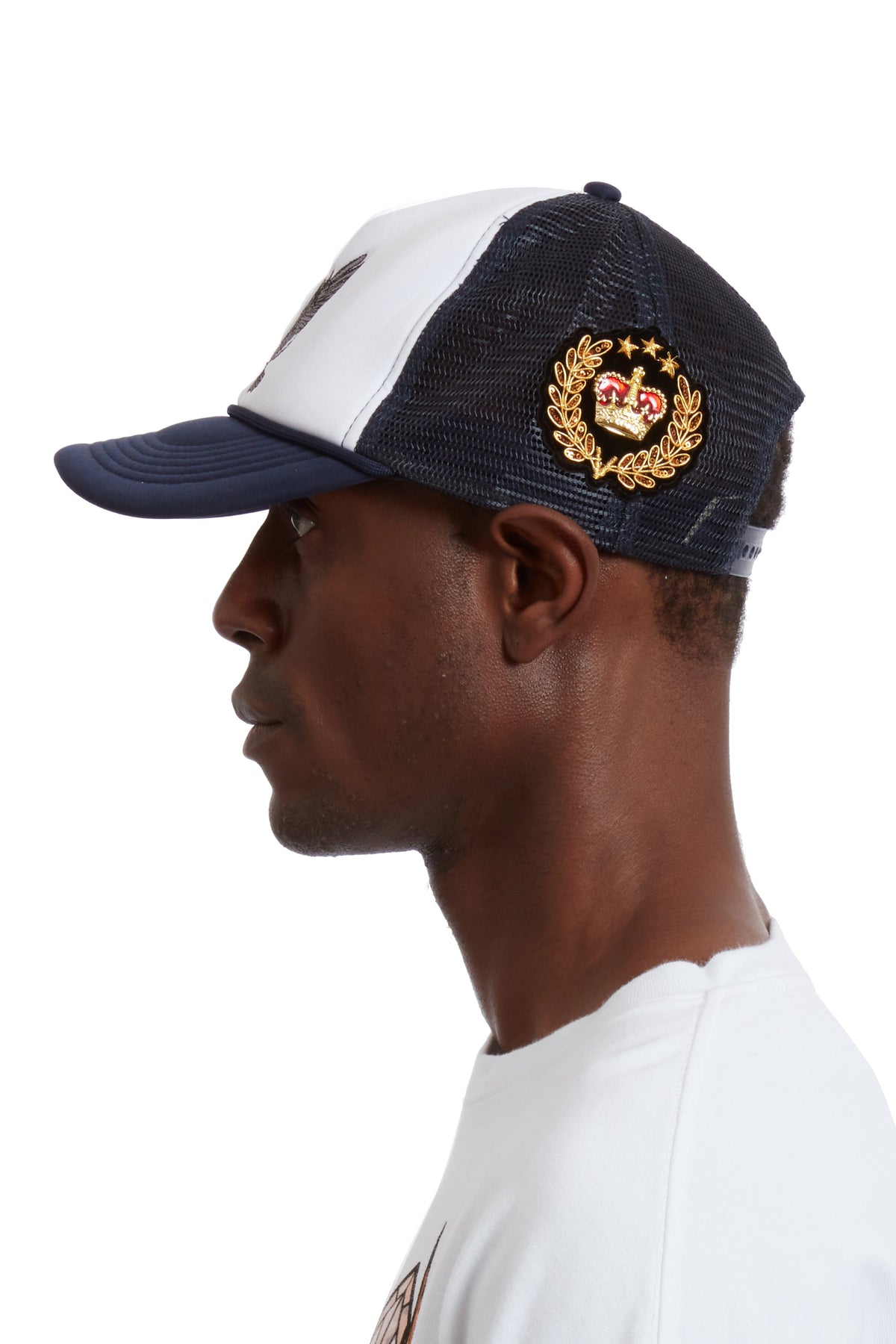 WHO DECIDES WAR BAROQUE TRUCKER HAT INDIGO — vista 6