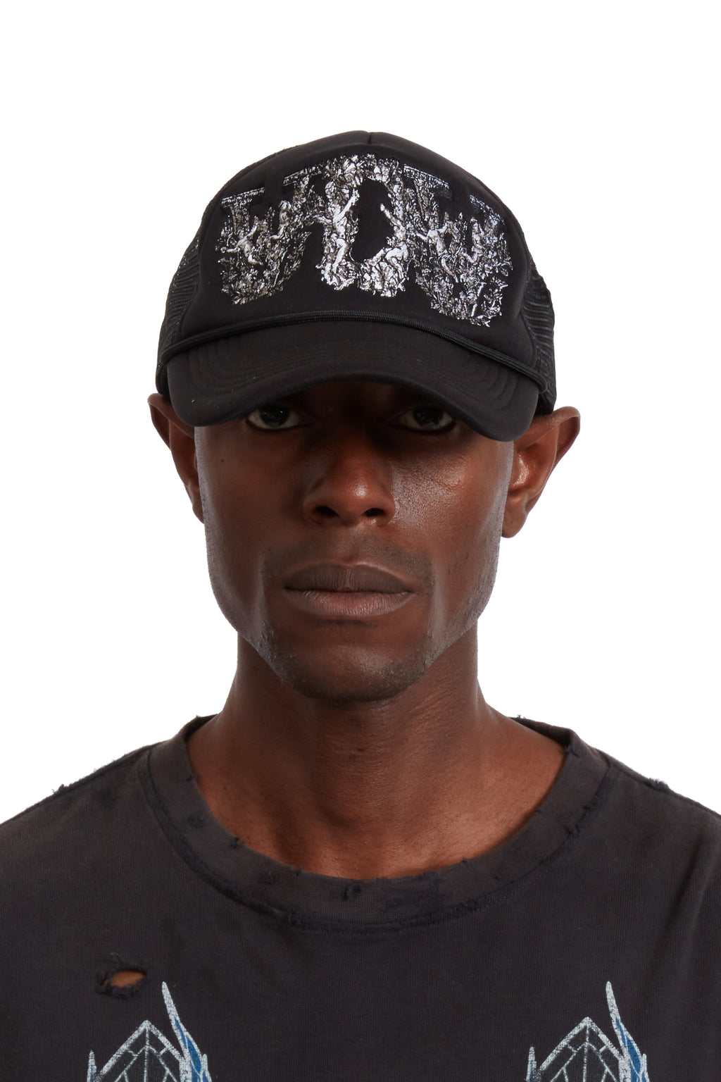 WHO DECIDES WAR BAROQUE TRUCKER HAT COAL — vista 4