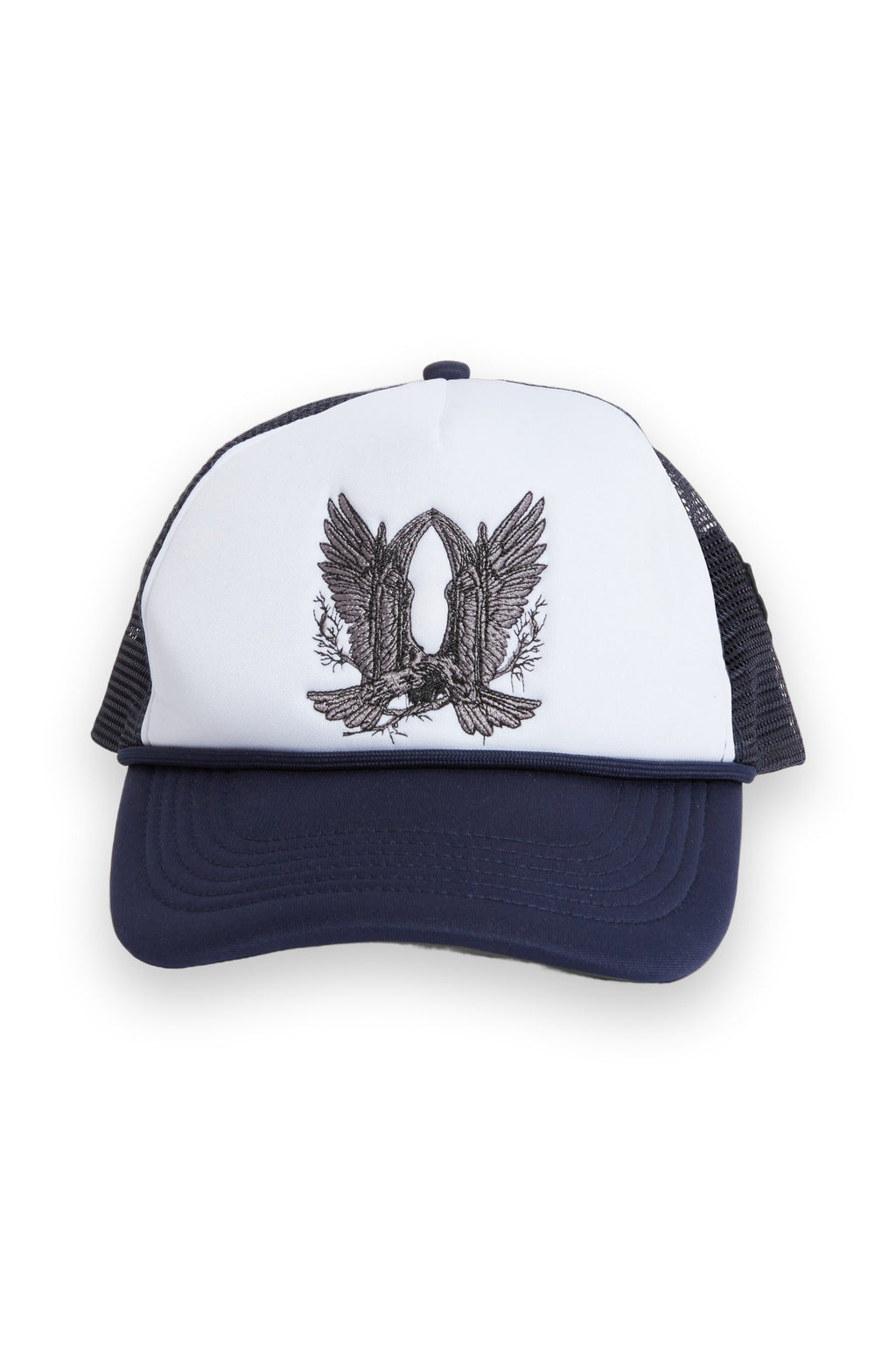 WHO DECIDES WAR BAROQUE TRUCKER HAT INDIGO