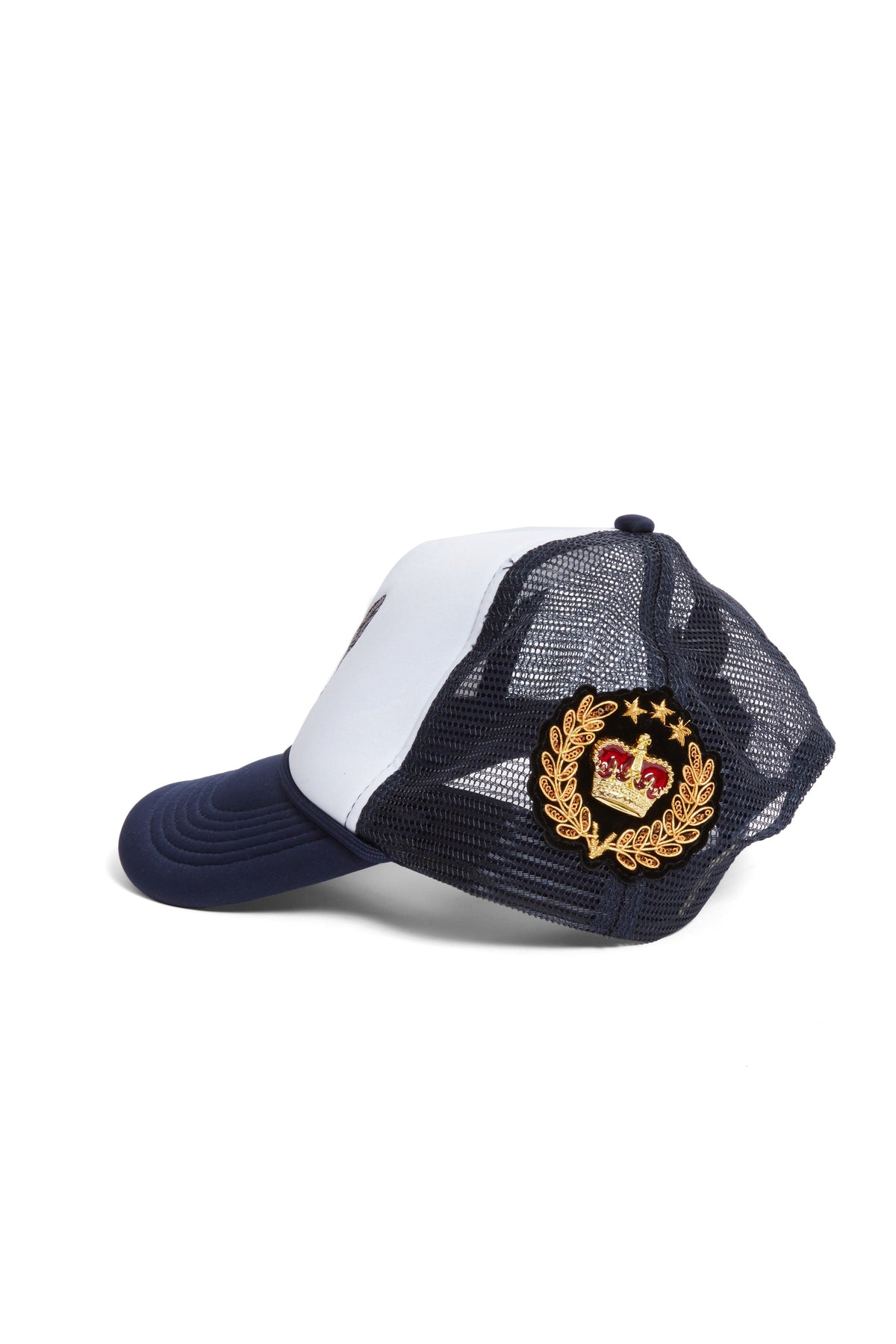 WHO DECIDES WAR BAROQUE TRUCKER HAT INDIGO — vista 2