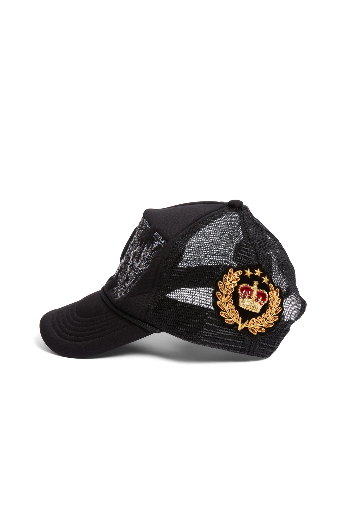 WHO DECIDES WAR BAROQUE TRUCKER HAT COAL — vista 2