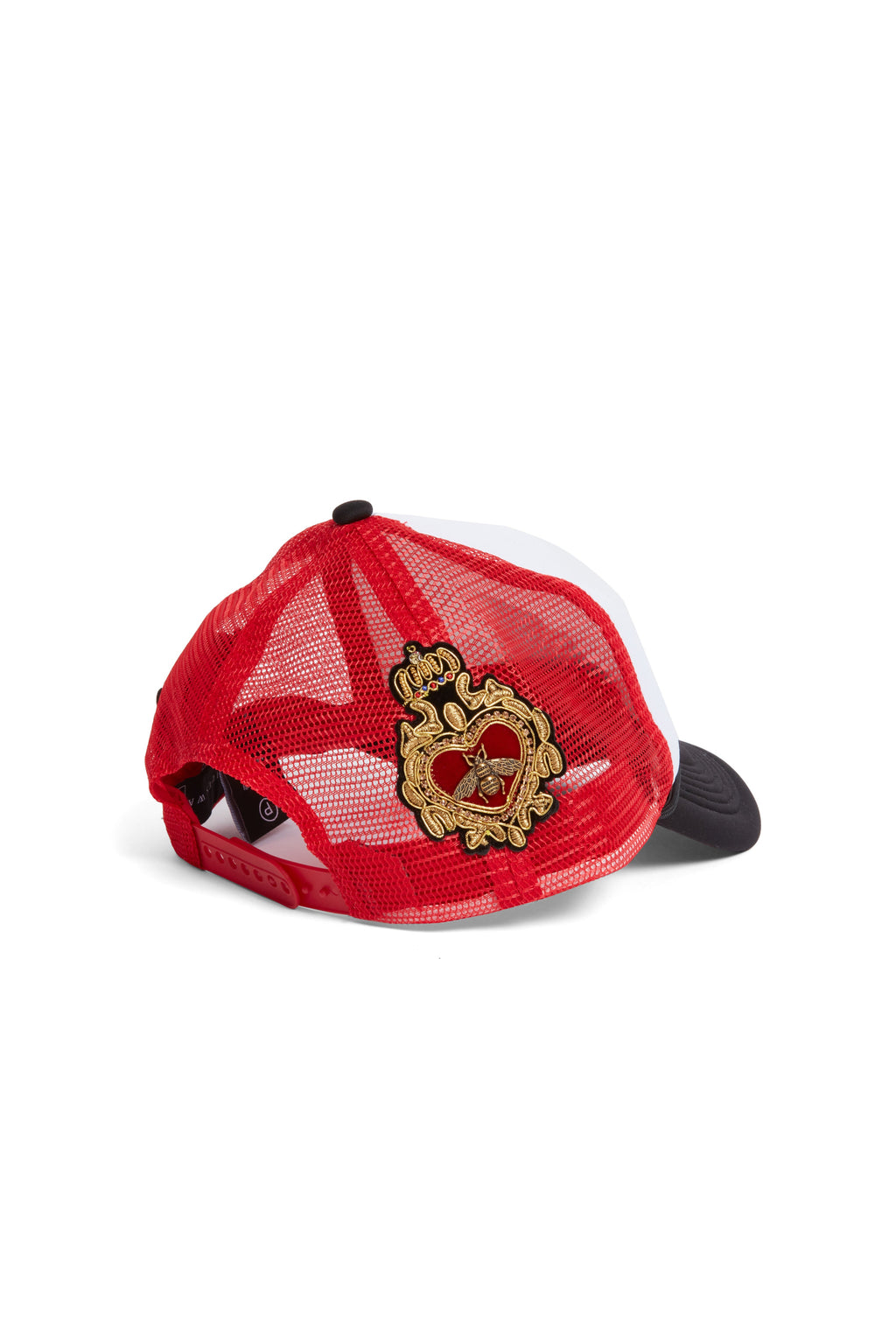 WHO DECIDES WAR BAROQUE TRUCKER HAT CRIMSON — vista 3
