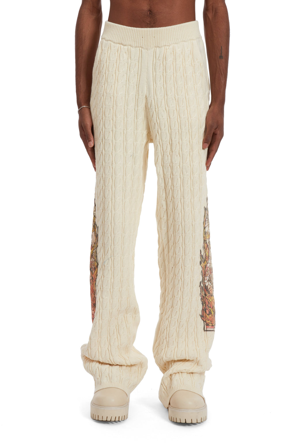 WHO DECIDES WAR FLAME GLASS CABLE KNIT LOUNGE PANTS — vista 3