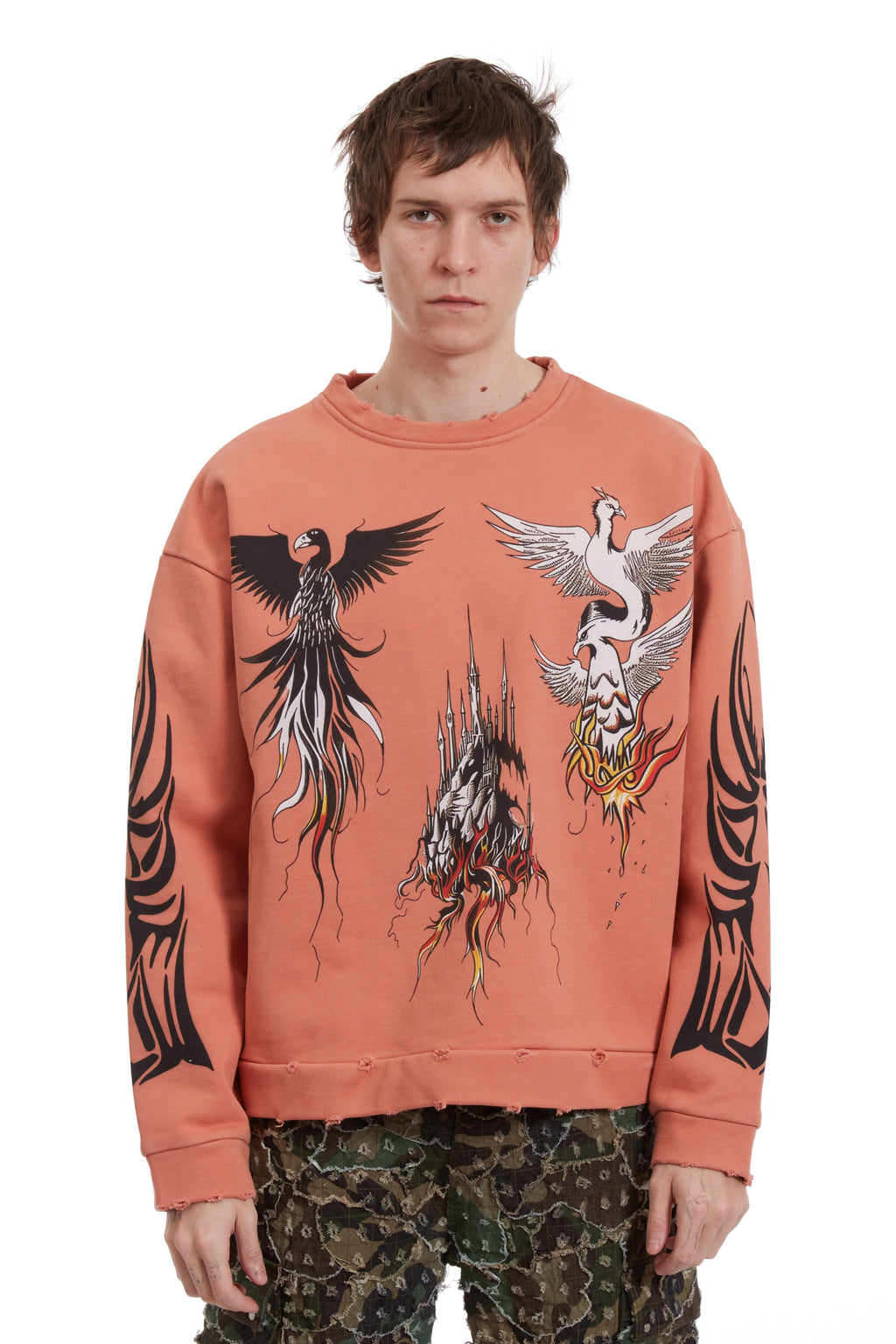 WHO DECIDES WAR NEFARIOUS WINGED CREWNECK SWEATER — vista 3