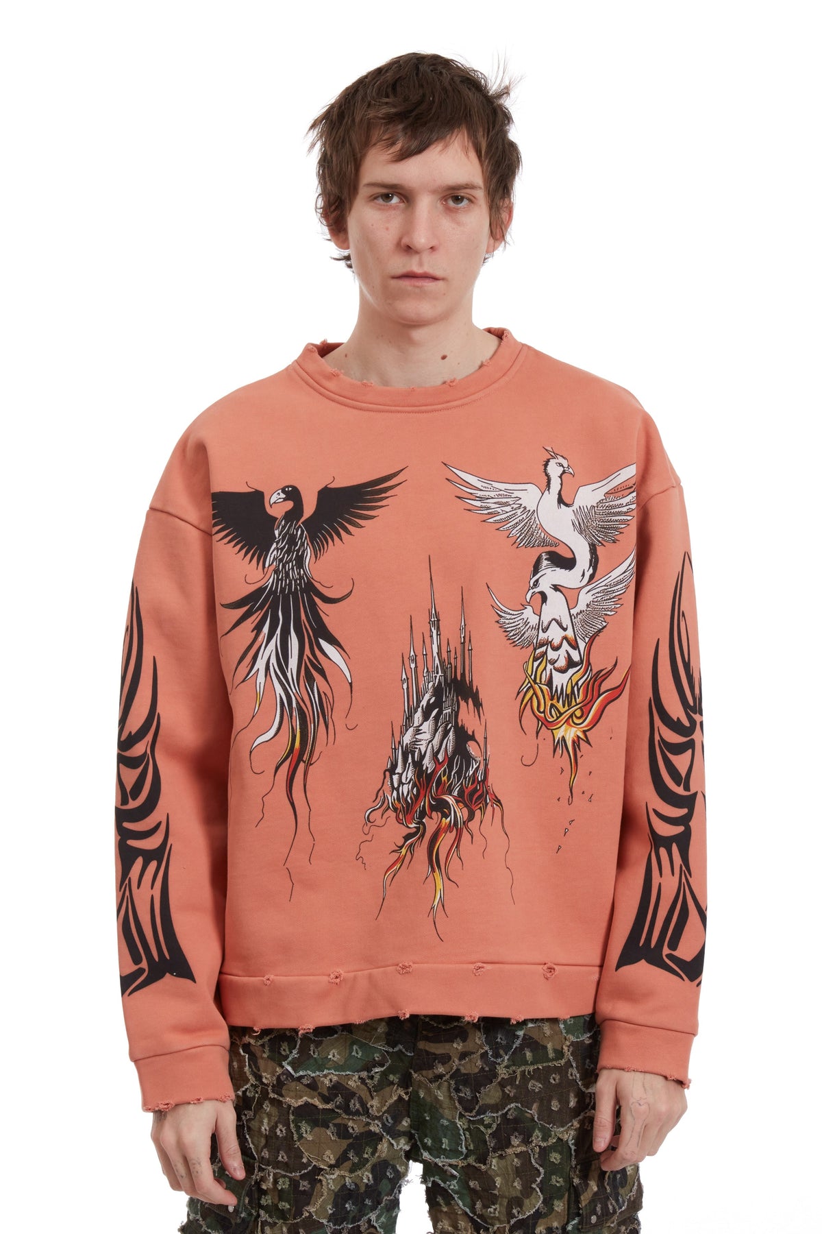 WHO DECIDES WAR NEFARIOUS WINGED CREWNECK SWEATER — vista 3