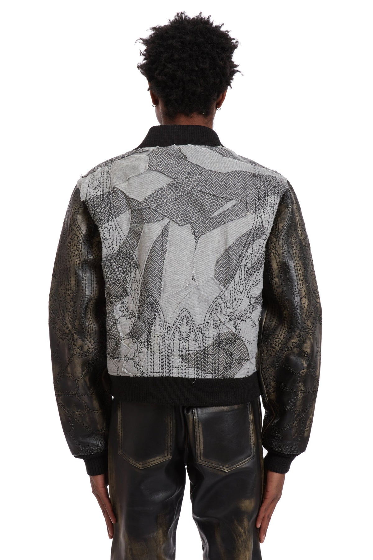 WHO DECIDES WAR NOTRE DAME VARSITY JACKET — vista 6