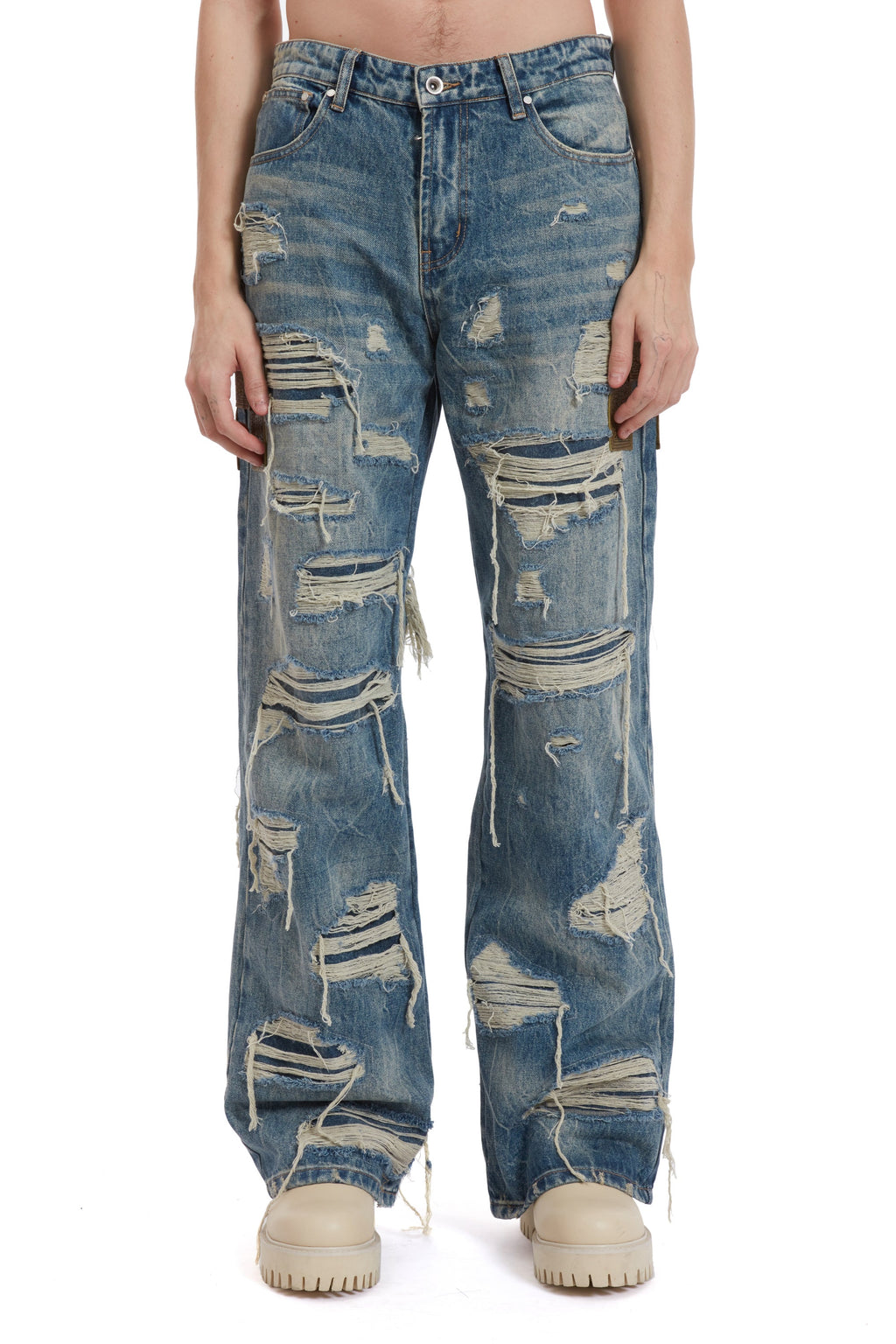 WHO DECIDES WAR SIDE PATCH RELAXATION DENIM — vista 4