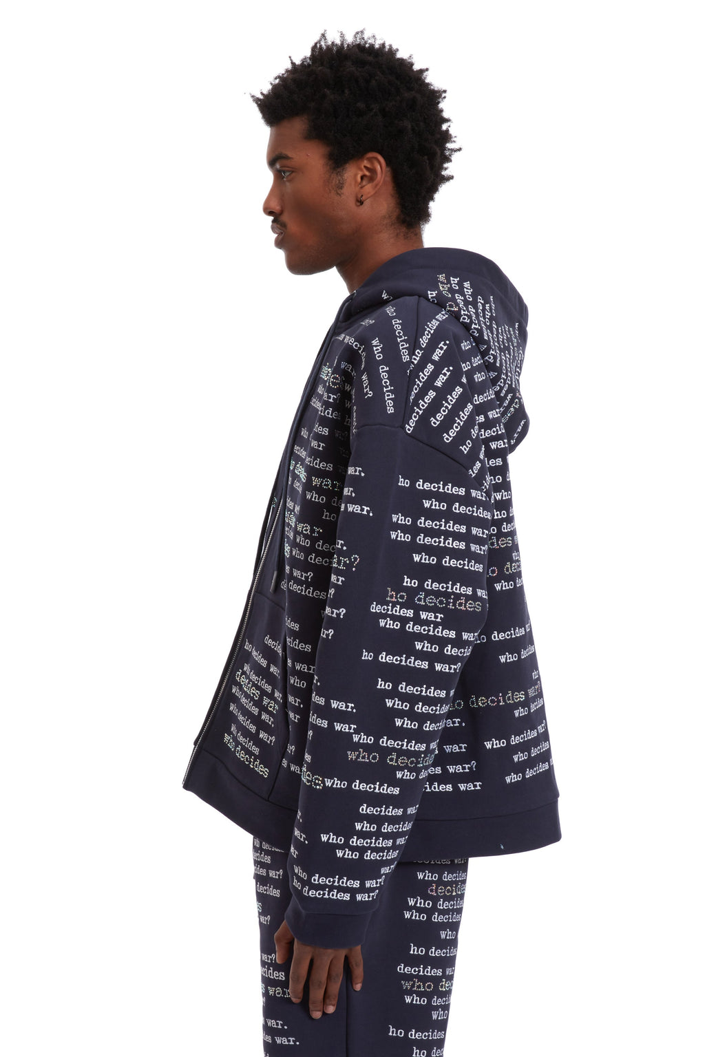 WHO DECIDES WAR WDW SCRIPTURE ZIPPER HOODIE — vista 5