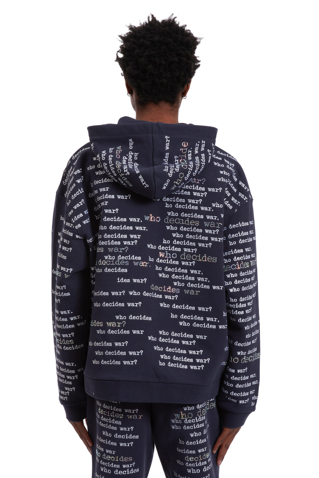 WHO DECIDES WAR WDW SCRIPTURE ZIPPER HOODIE — vista 6