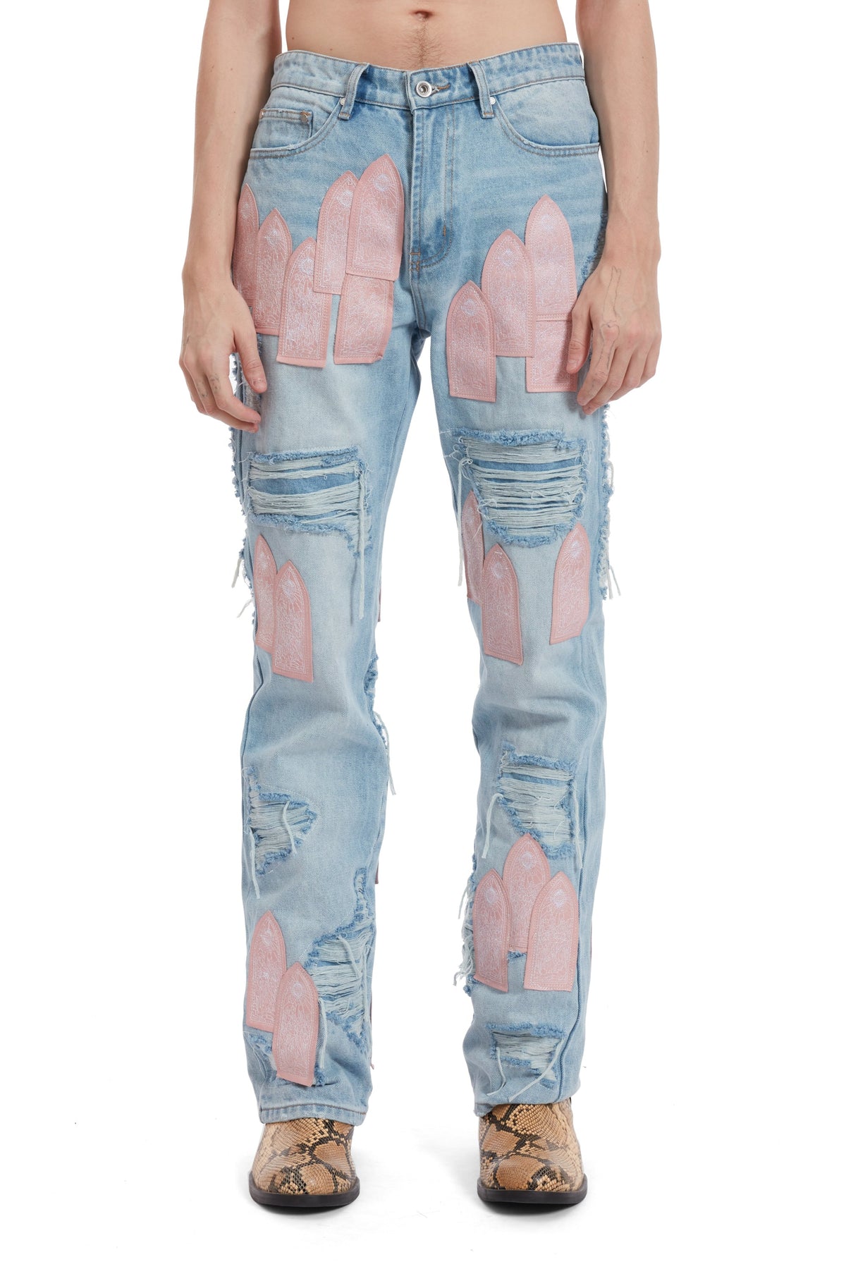 WHO DECIDES WAR EASTER PINK DENIM — vista 3