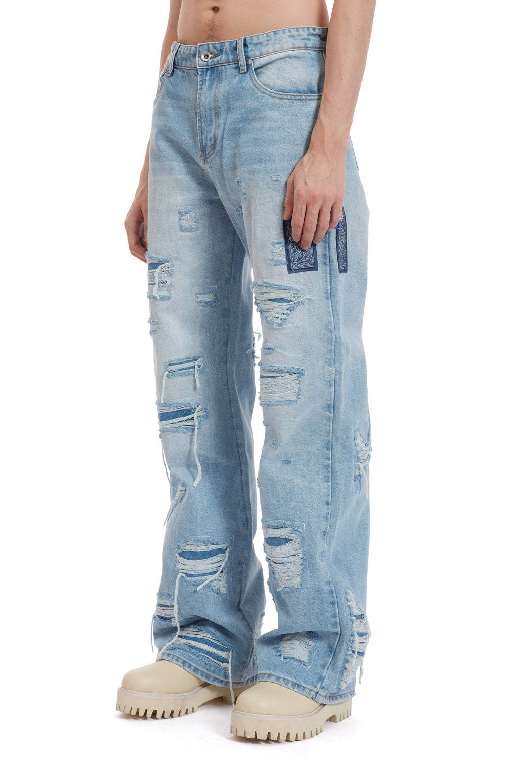 WHO DECIDES WAR SIDE PATCH RELAXATION DENIM — vista 4