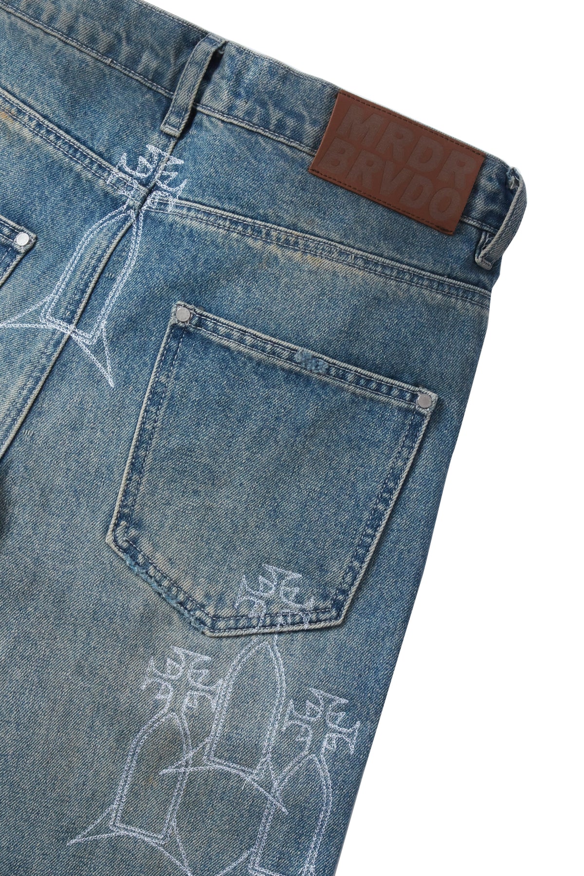 WHO DECIDES WAR DEMI FLARE FIT MEDIAN WASH WITH EMBROIDERY — vista 2