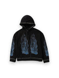 WHO DECIDES WAR FLAME GLASS HOODED PULLOVER