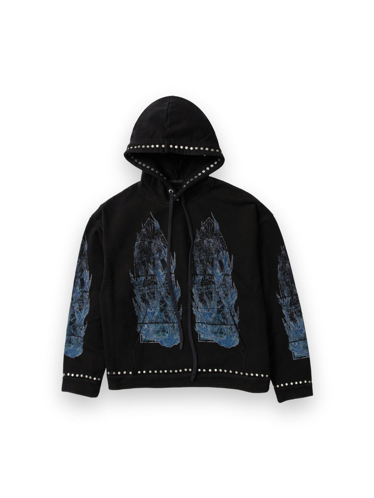 WHO DECIDES WAR FLAME GLASS HOODED PULLOVER