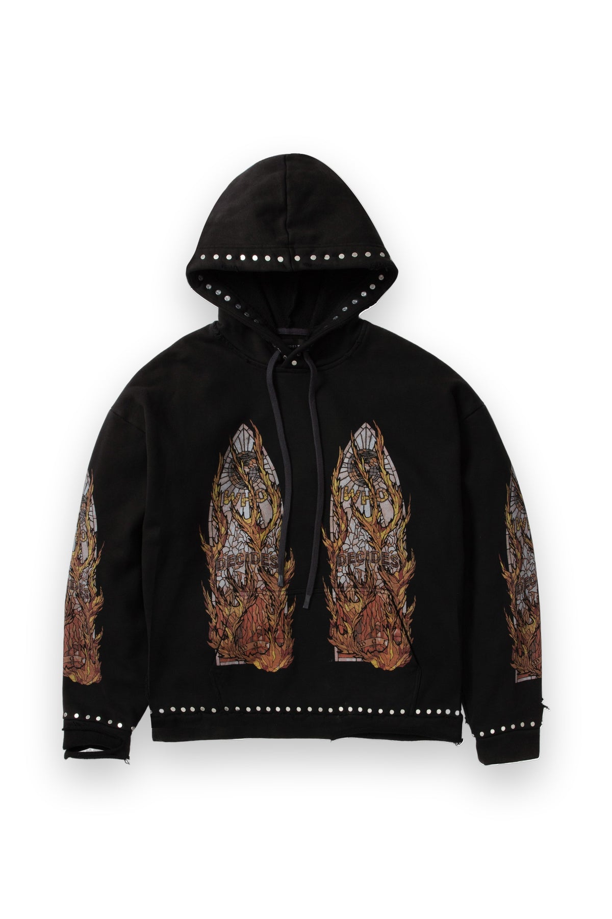 WHO DECIDES WAR HARDWARE HOODED PULLOVER
