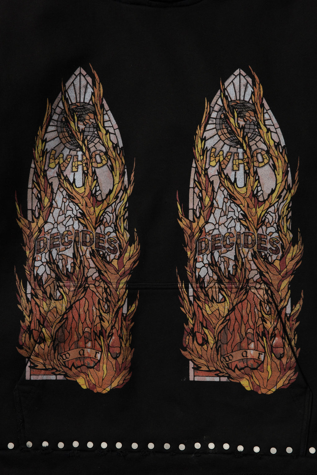 WHO DECIDES WAR HARDWARE HOODED PULLOVER — vista 2